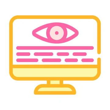 Digital observation color icon vector illustration line イラスト素材