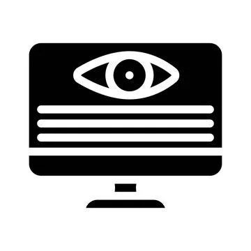 Digital observation glyph icon vector illustration sign Illustrazione stock