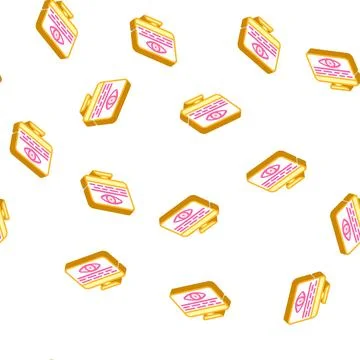 Digital observation isometric icon seamless pattern sign Stockillustratie