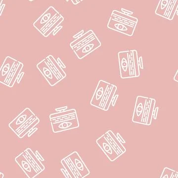 Digital observation line vector seamless pattern line Stock Illustration