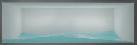 Digital Ocean Waves LED Screen : Forced Perspective Stock Footage 197494179