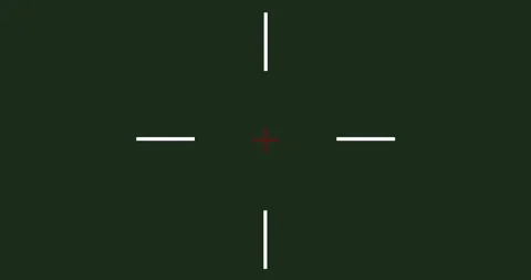 Digital Old school rifle scope target animation lines. Video stock 337243423