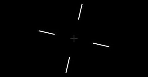 Digital Old school rifle scope target animation lines. Arrow hitting bullse.. Stock Illustration