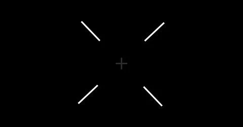 Digital Old school rifle scope target animation lines. Arrow hitting bullse.. Stock Illustration
