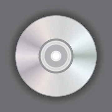 Digital optical disc data storage. DVD or CD disc Illustrazione stock