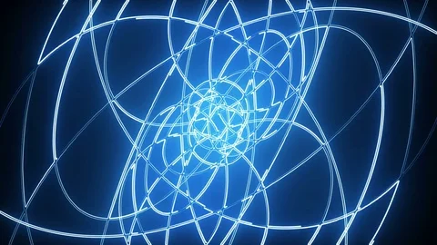 Digital Optical Line. Blue Lines Stock Footage 73008577