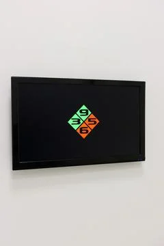 Digital optometry screen showing a black background with a diamond pattern of Stock Photos