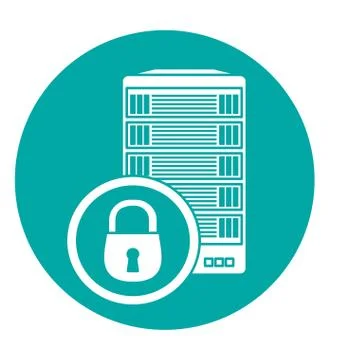 Digital or internet security two tone button icon image Illustrazione stock