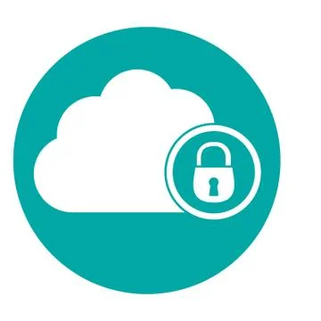 Digital or internet security two tone button icon image Stock Illustration