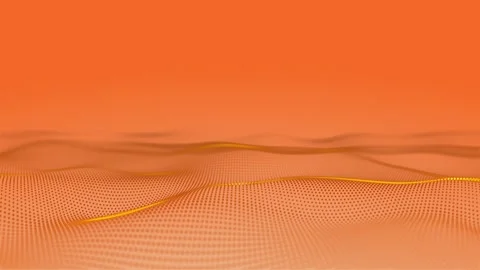 Digital Orange Background. Trendy Orange Intro Screen. Abstract Dotted Wave.. Video stock 332662538