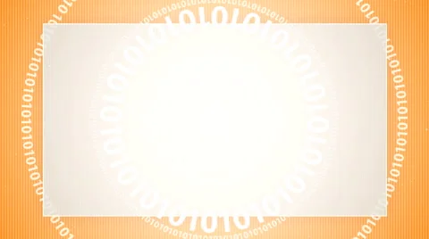 Digital orange code background 4 Video stock 39987132