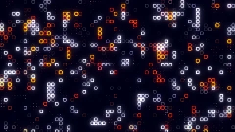 Digital orange white cube pattern grid Dancing round cube Orange color neon.. Vídeos de archivo 225502266