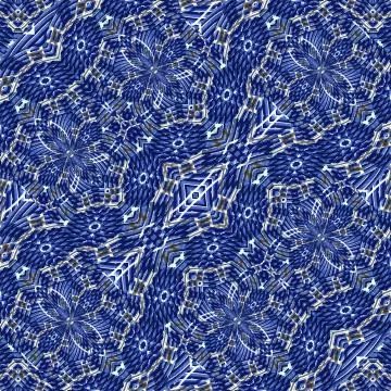 Digital Ornate Decorative Seamless Pattern Illustrazione stock