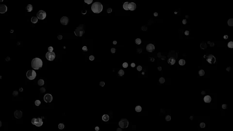 A digital overlay of 3D-rendered bubbles in various shades of gray, floating  Видео 275247774