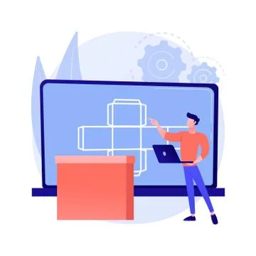Digital packaging abstract concept vector illustration. 스톡 일러스트