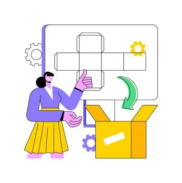 Digital packaging abstract concept vector illustration. 스톡 일러스트