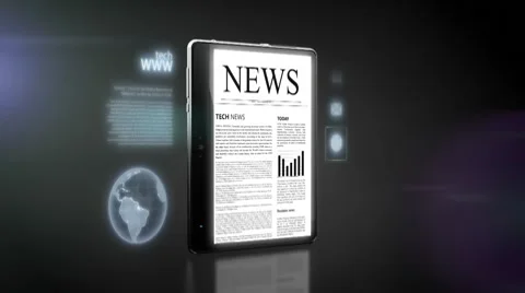 Digital pad INTERNET connection features in loop Stock Footage