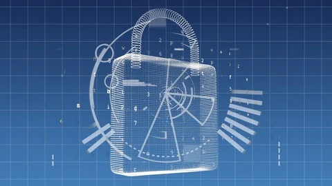 Digital pad lock with codes Stock Footage 111512623
