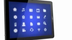 Digital pad ready for your message,photos or videos with alpha channel in loop Stock After Effects