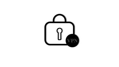 Digital padlock icon animation with VPN symbol for secure internet connecti.. Stock Footage 339513190