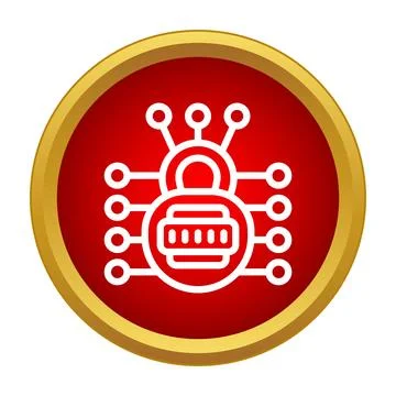 Digital padlock protecting cyber network security concept Stock Illustration