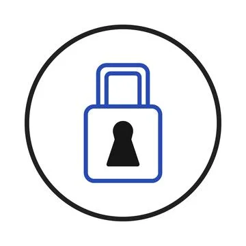 Digital padlock safeguarding sensitive data in interconnected virtual netwo.. Stock Illustration