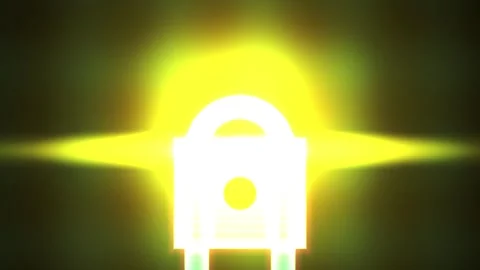 Digital padlock security concept images. Stock Footage 335108155