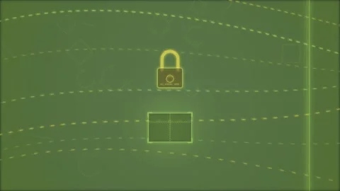 Digital Padlock Security Concept - Secure Data Protection and Online Privacy Stock Footage 348231681