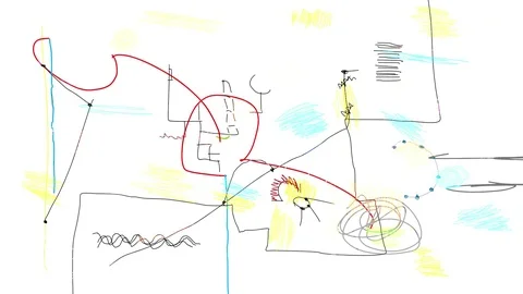 Digital paint error loop Stock Footage 96148744