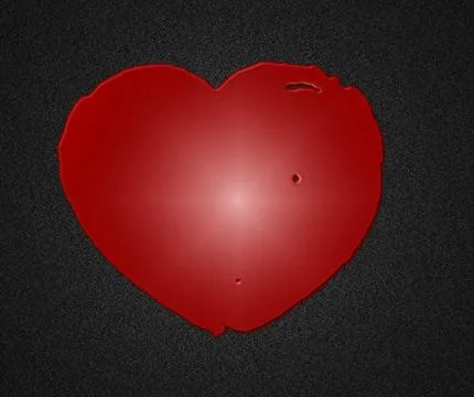 Digital paint of a red heart Stock Illustration