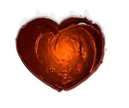 Digital paint of a red heart Stock Illustration