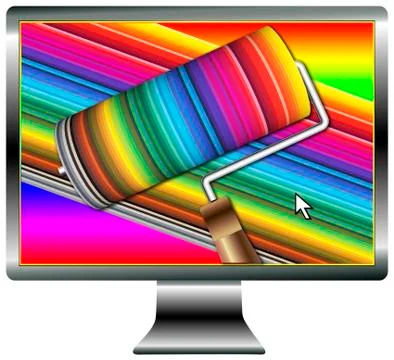 Digital Paint Software Illustrazione stock