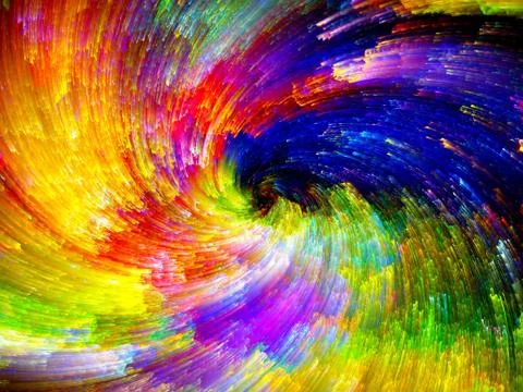 Digital Paint Vortex Stock Illustration