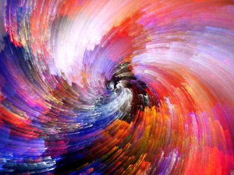 Digital Paint Vortex Stock Illustration