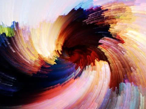 Digital Paint Vortex Stock Illustration