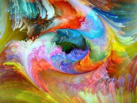 Digital Paint Vortex Stock Illustration