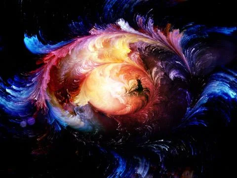 Digital Paint Vortex Stock Illustration