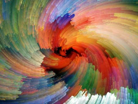 Digital Paint Vortex Stock Illustration