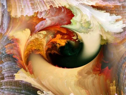 Digital Paint Vortex Stock Illustration