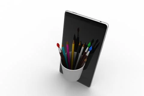 Digital  Painting concept Free Stock Illustration