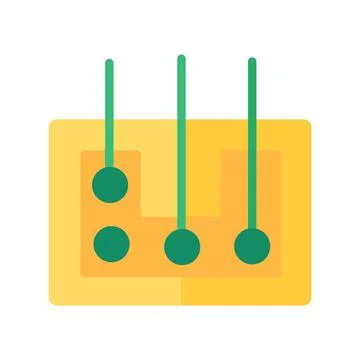Digital Panel Contacts Platform Of Interlinked Stock Illustration