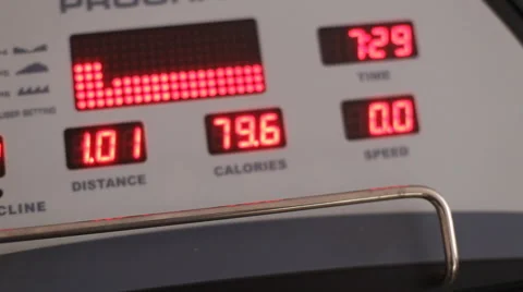 Digital panel treadmill Stock Footage 61186261