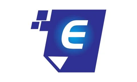 Digital Paper Initial E Illustrazione stock