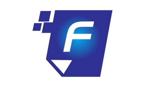 Digital Paper Initial F Stock Illustration