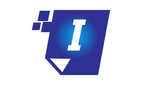 Digital Paper Initial I Illustrazione stock