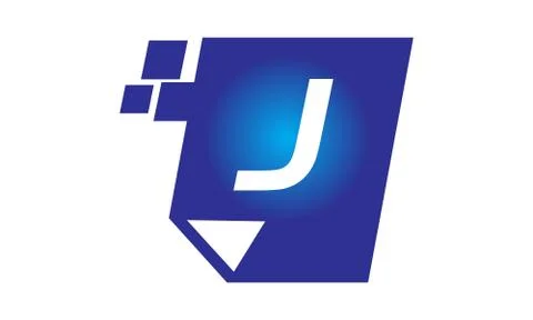 Digital Paper Initial J Stock Illustration