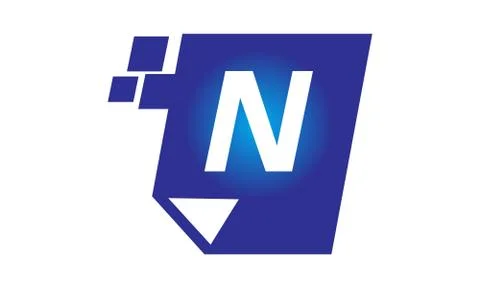 Digital Paper Initial N Illustrazione stock