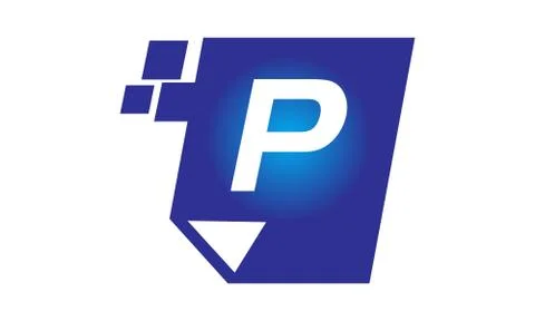 Digital Paper Initial P Illustrazione stock