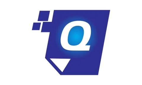 Digital Paper Initial Q 스톡 일러스트