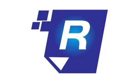 Digital Paper Initial R Stock Illustration